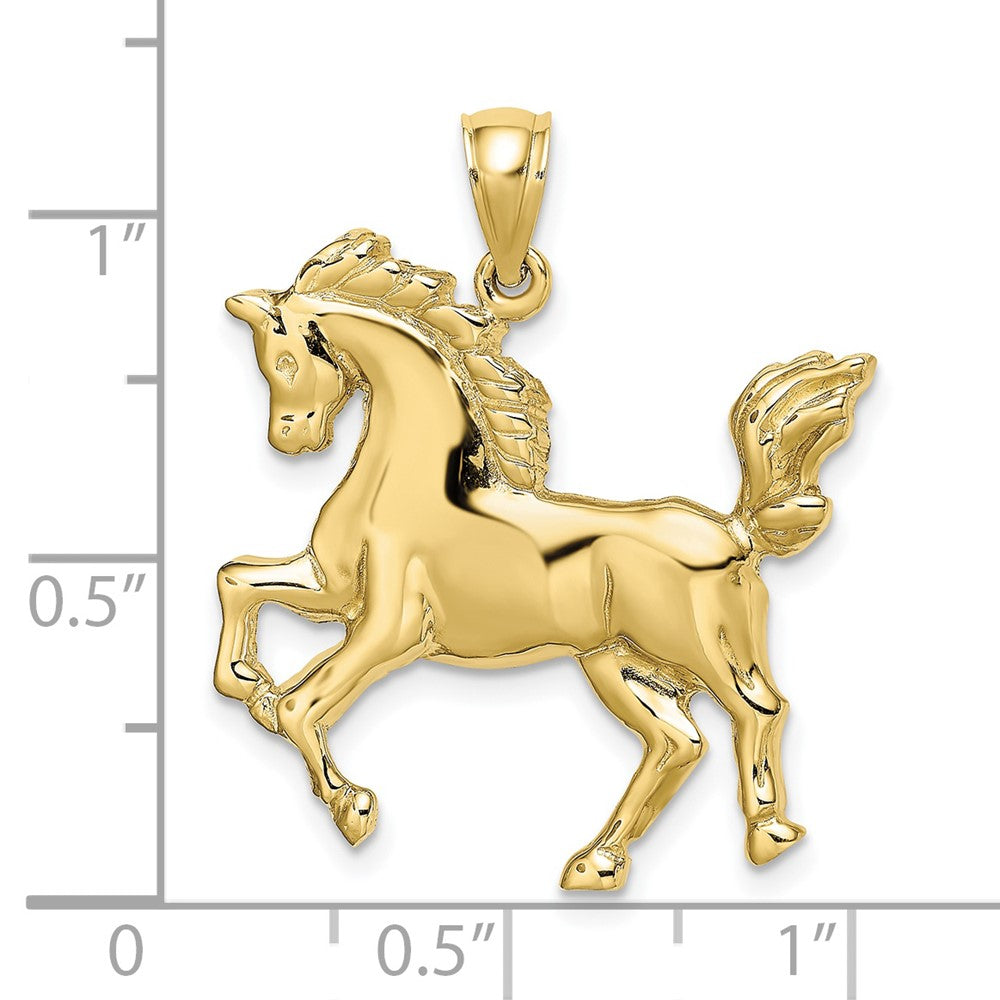 Gold Polished Horse Pendants