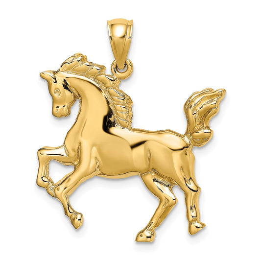 Gold Polished Horse Pendants
