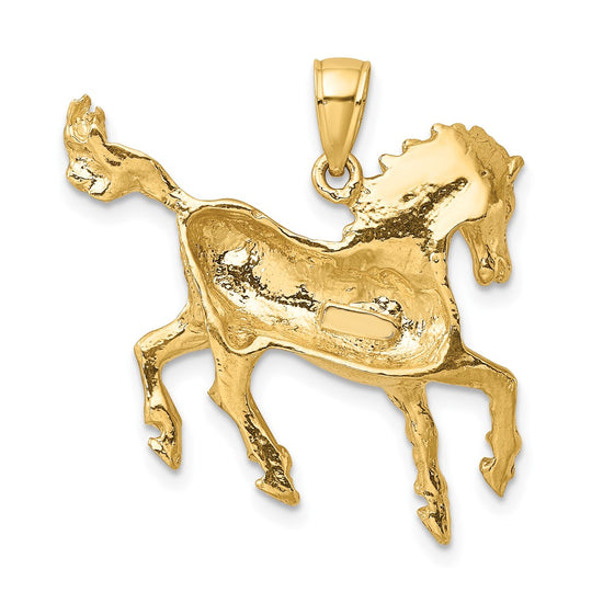 Gold Polished Horse Pendants