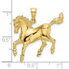 Gold Polished Horse Pendants