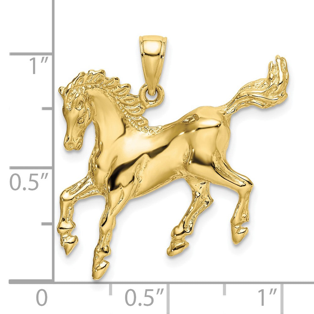 Gold Polished Horse Pendants