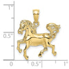 Gold Polished Horse Pendants