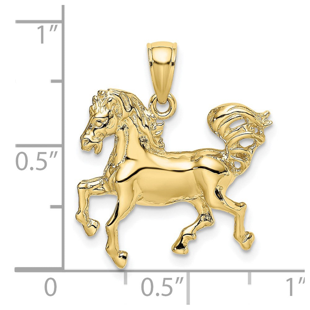 Gold Polished Horse Pendants