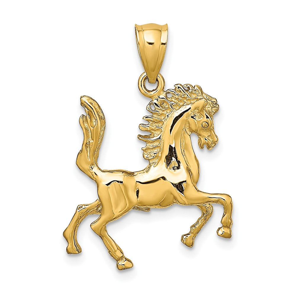 Gold Polished Horse Pendants