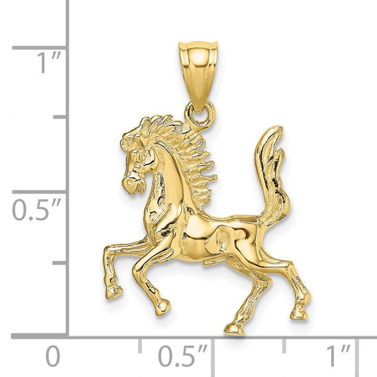 Gold Polished Horse Pendants
