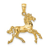 Gold Polished Horse Pendants