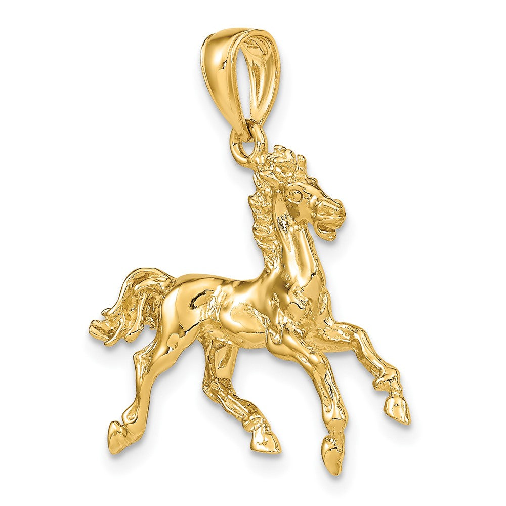 Gold Polished Horse Pendants