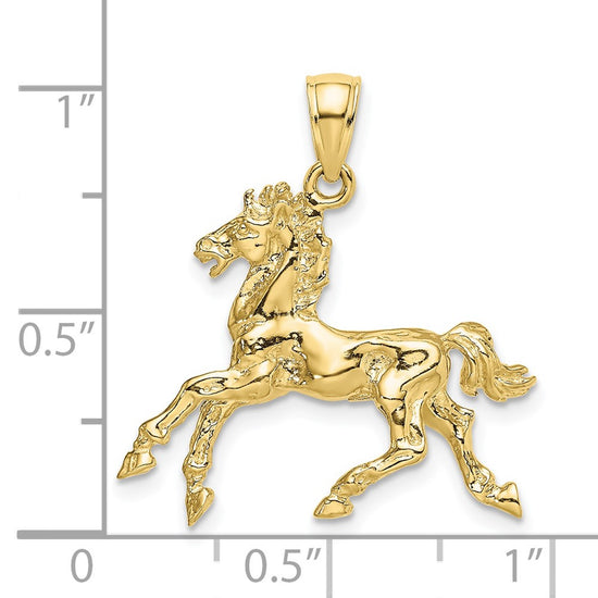 Gold Polished Horse Pendants