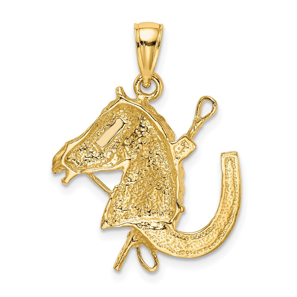 Gold Polished Horse Pendants