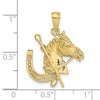Gold Polished Horse Pendants
