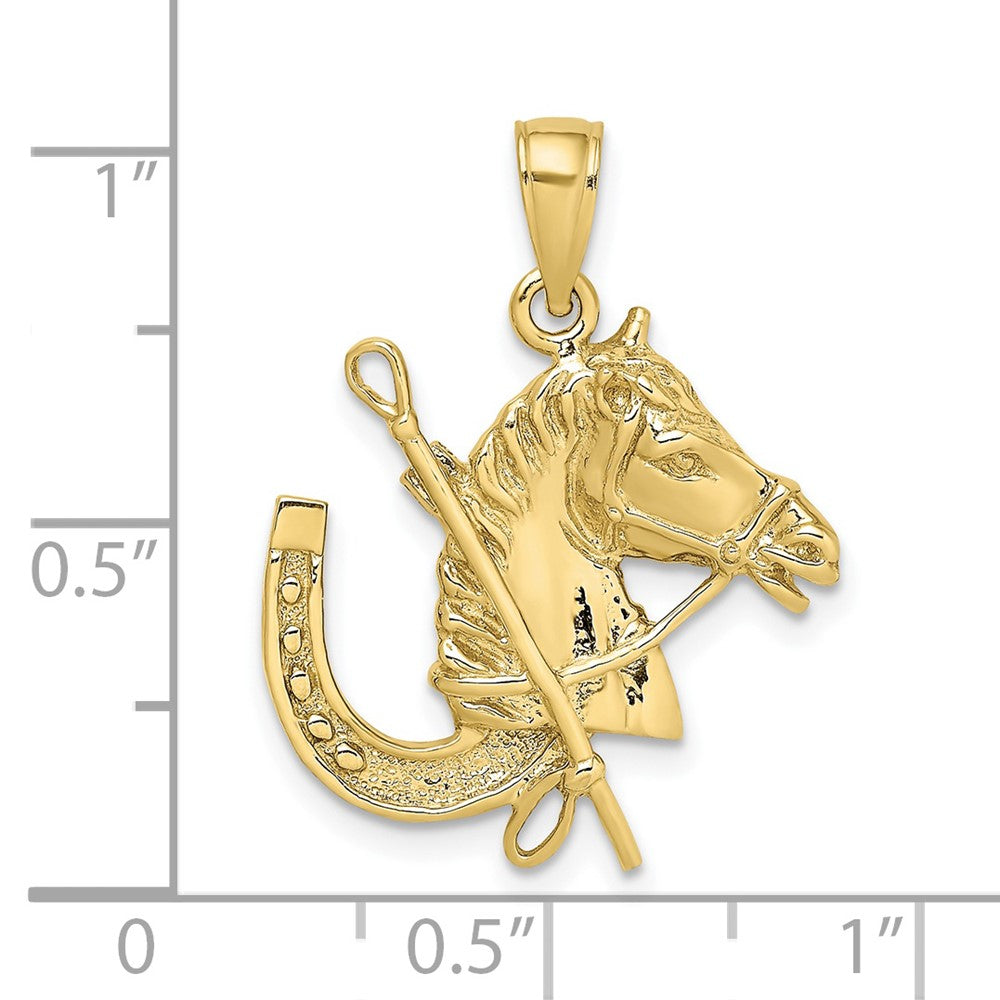 Gold Polished Horse Pendants