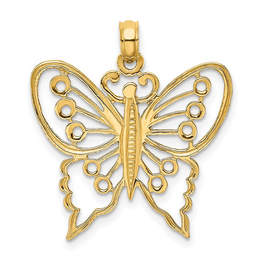 Gold Polished Butterfly Pendants