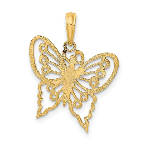 Gold Polished Butterfly Pendants