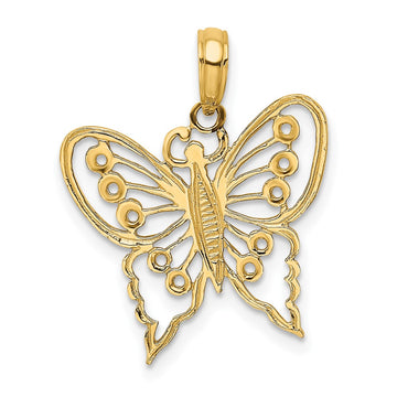 Gold Polished Butterfly Pendants