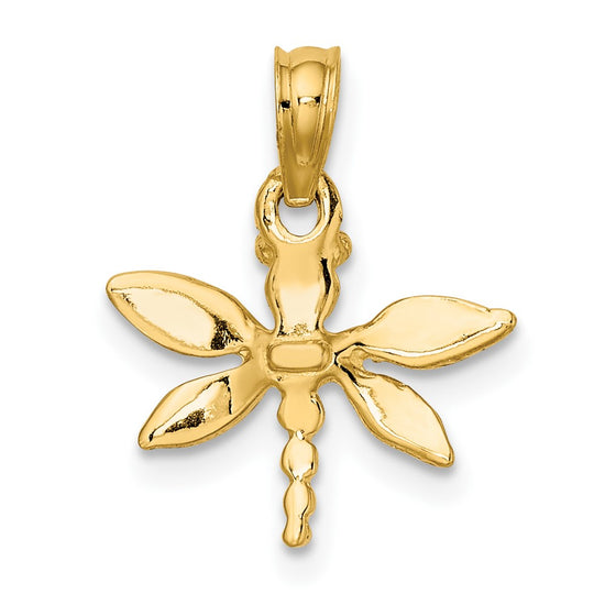Gold Polished Dragonfly Pendants