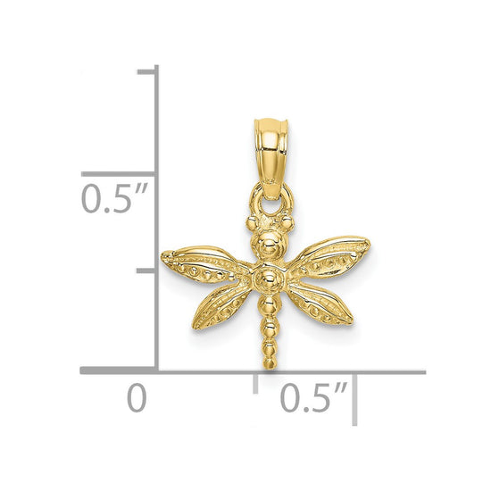 Gold Polished Dragonfly Pendants