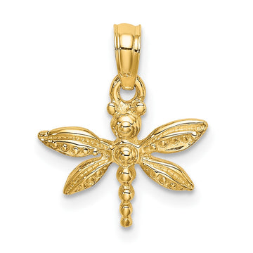 Gold Polished Dragonfly Pendants