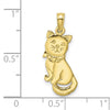 Gold Polished Cat Pendants