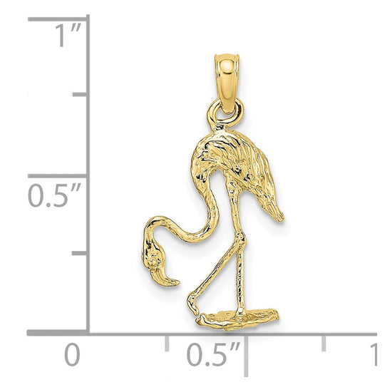 Gold Polished Flamingo Pendants