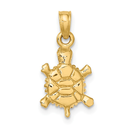 Gold Polished Turtle Pendants