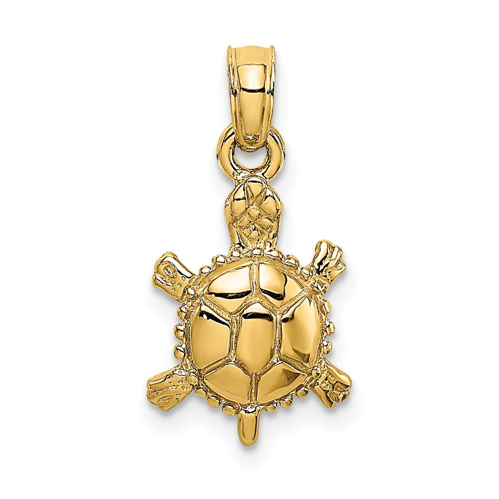 Gold Polished Turtle Pendants