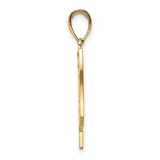 Gold Polished Flag Pendants