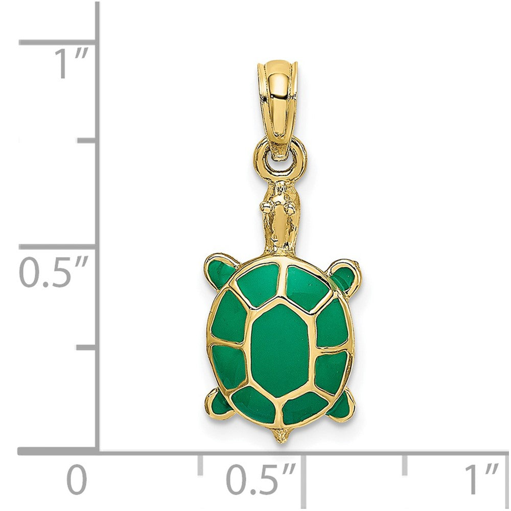 Gold Polished Turtle Pendants