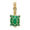 Gold Polished Turtle Pendants