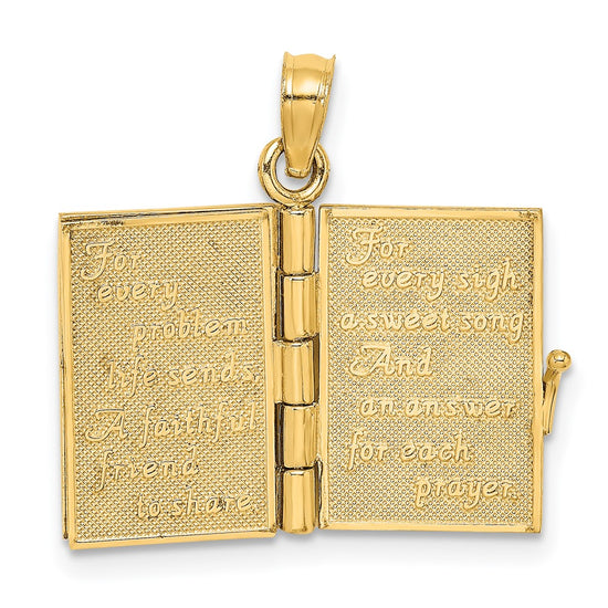Gold Polished Irish Prayer Pendants