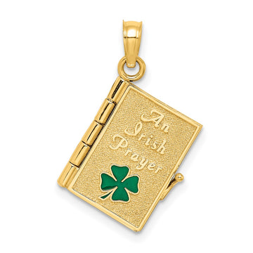 Gold Polished Irish Prayer Pendants