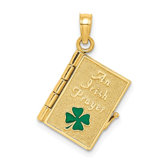 Gold Polished Irish Prayer Pendants