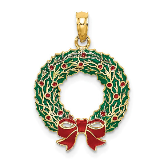 Gold Polished Christmas Pendants