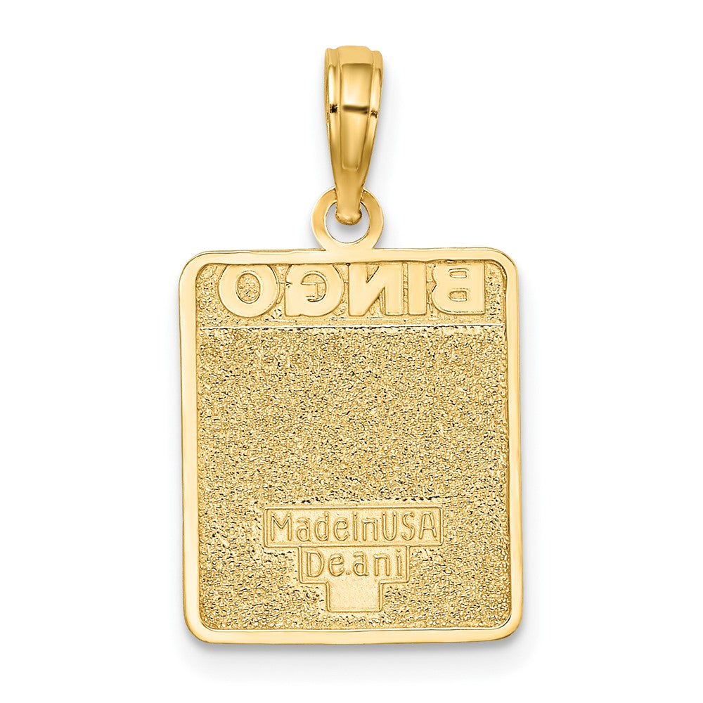 Gold Polished Bingo Pendants