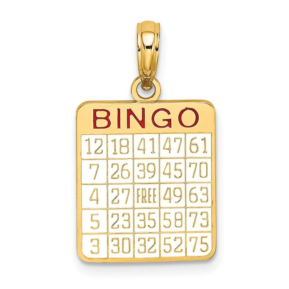 Gold Polished Bingo Pendants