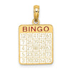10K w/ Enamel Bingo Card Charm