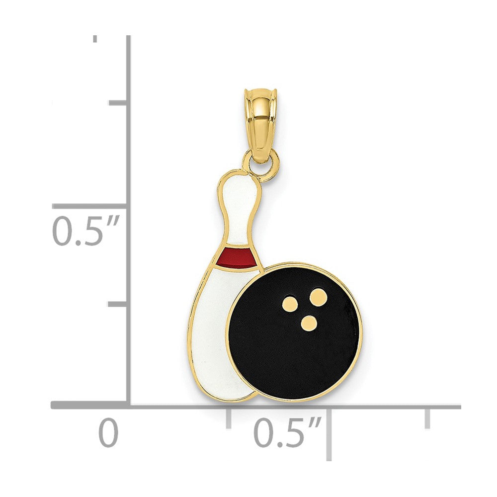 Gold Polished Bowling Pendants