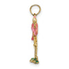Gold Polished Flamingo Pendants