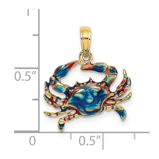 Gold Polished Crab Pendants