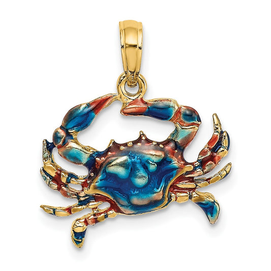 Gold Polished Crab Pendants