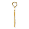 Gold Heart with Double Heart Tassle Pendant