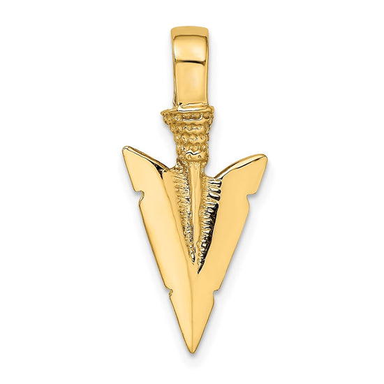 Gold Polished Arrow Pendants