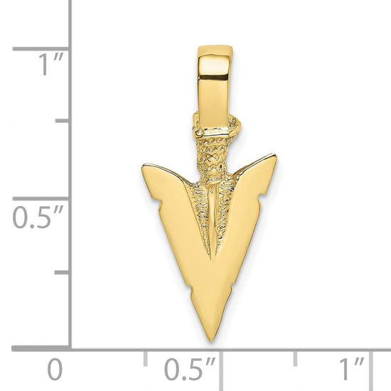 Gold Polished Arrow Pendants