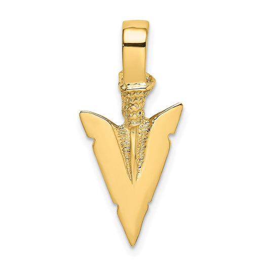 Gold Polished Arrow Pendants