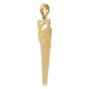 10K 3-D Flat Hand Saw Charm