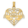 Gold Polished Claddagh Pendants