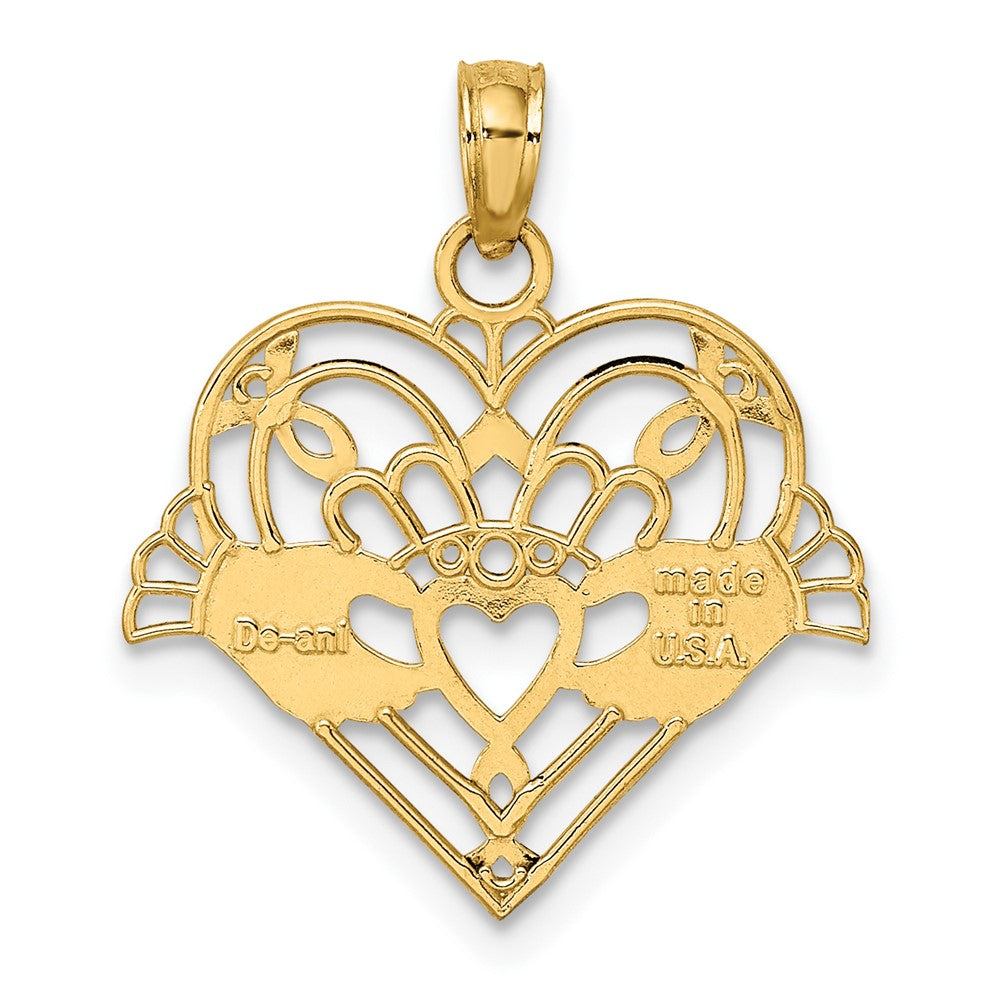 Gold Polished Claddagh Pendants