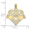 Gold Polished Claddagh Pendants