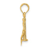 Gold Polished Sand Castle Pendant