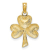 Gold Polished Clover Pendant