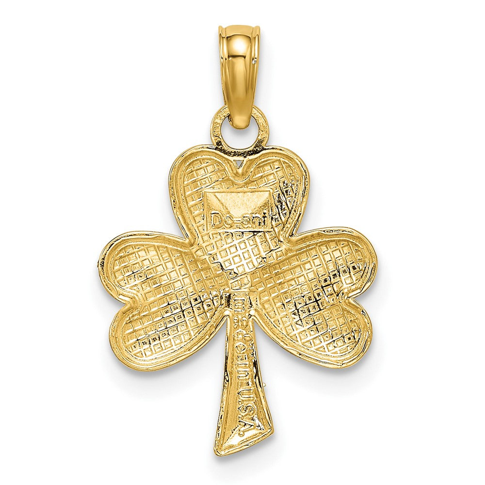 Gold Polished Clover Pendant